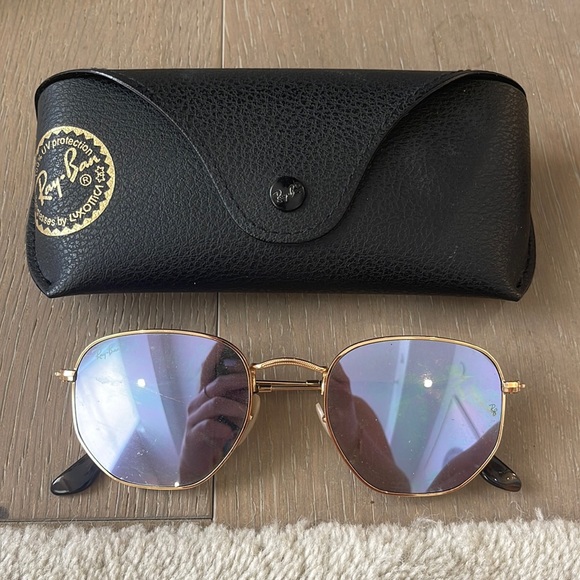Ray ban mirrored hexagonal sunglasses - Picture 3 of 4